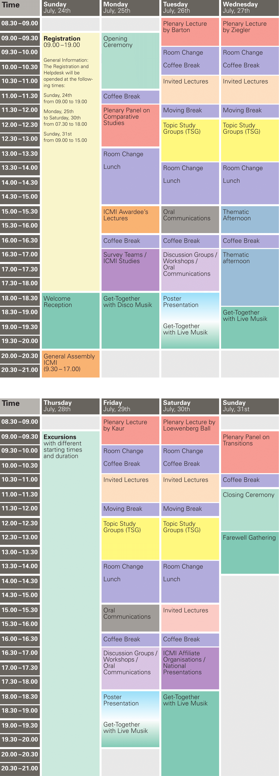 Timetable