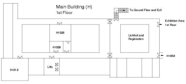 H1012, H1028, H1029, H1058; Main Building/first floor