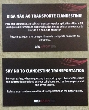 Aviso Uber e 99