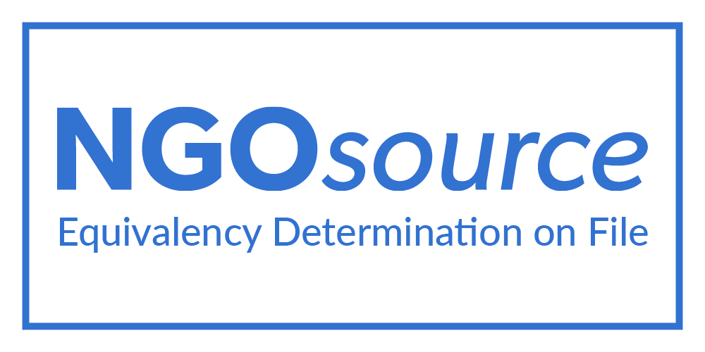 NGOsource Equivalency Determination on File