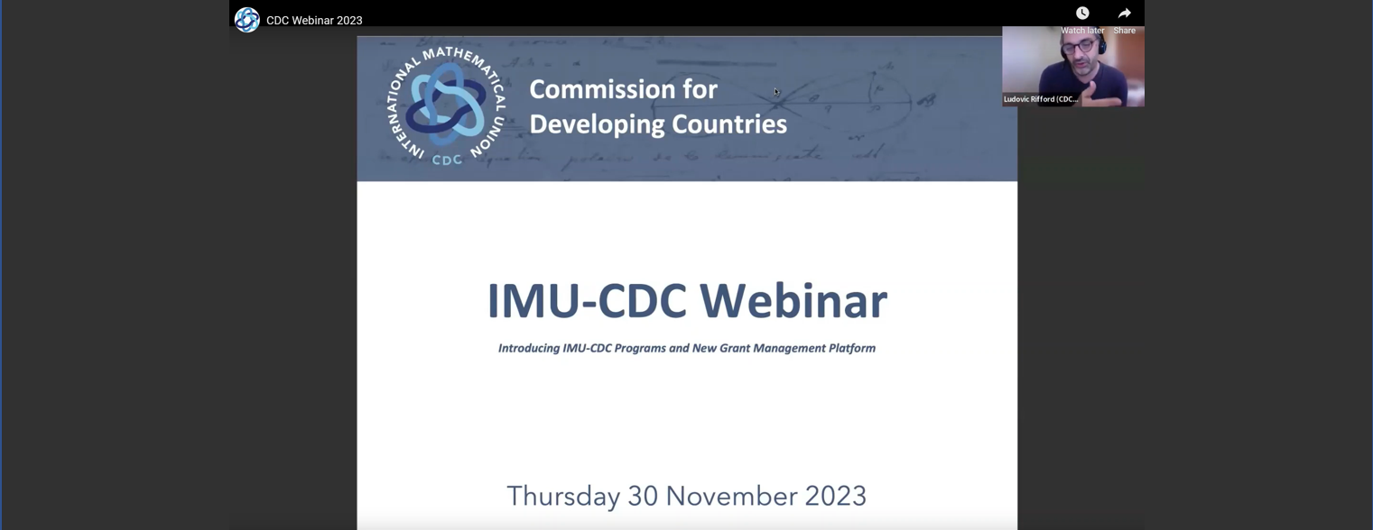 CDC Webinar Screenshot of Slide
