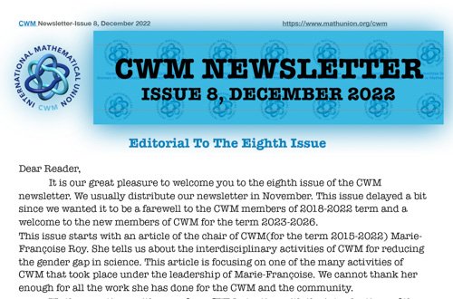 CWM Newsletter 8, Dec 2022