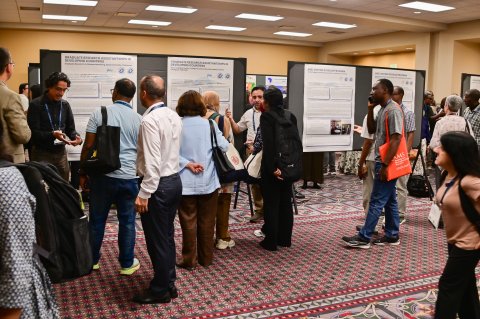ICM Participants perusing CDC posters