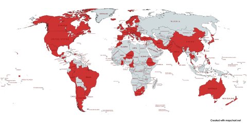 Countries of TSG members